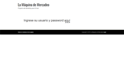 Desktop Screenshot of lamaquinademercadeo.com