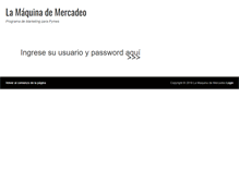 Tablet Screenshot of lamaquinademercadeo.com